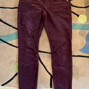 CABi wine colored straight leg cords, Womens 10